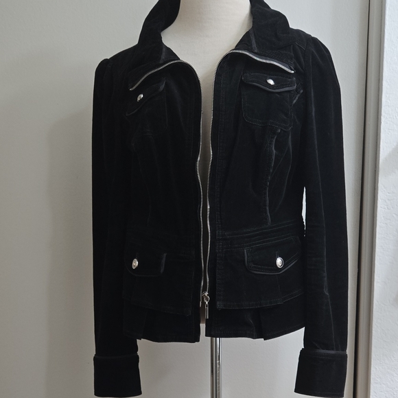 White House Black Market Black Utility Jacket/ Size 6 - Picture 2 of 6